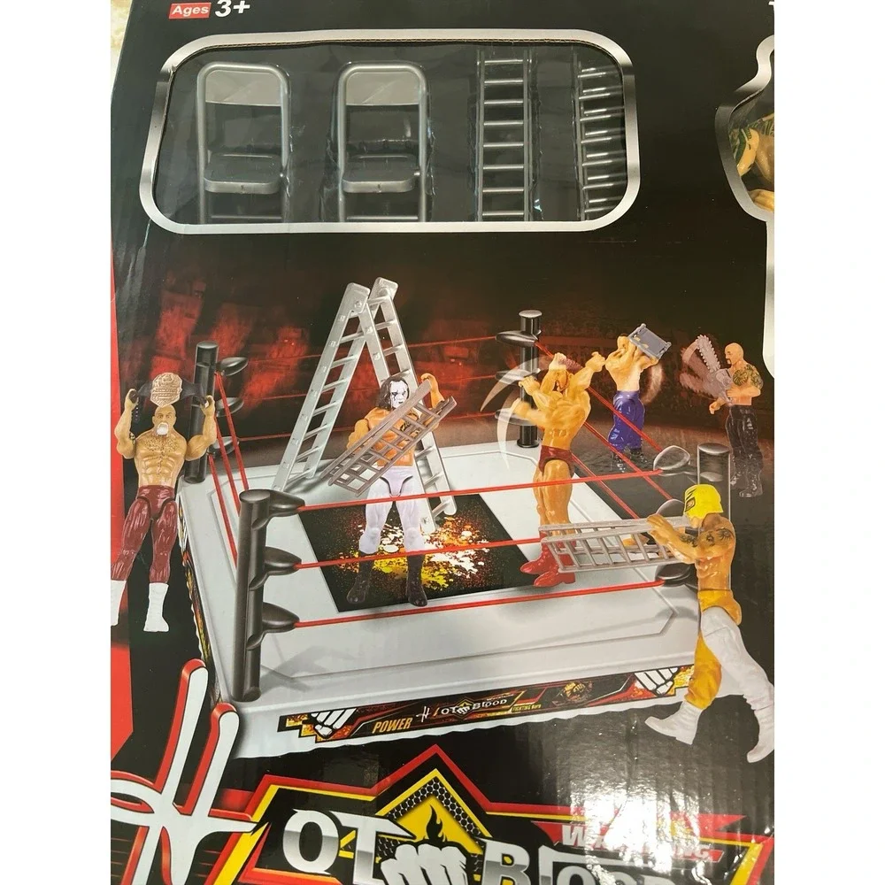 Hot Blood Wrestling Ultimate Warrior Action Figures With Wrestling  Ring New